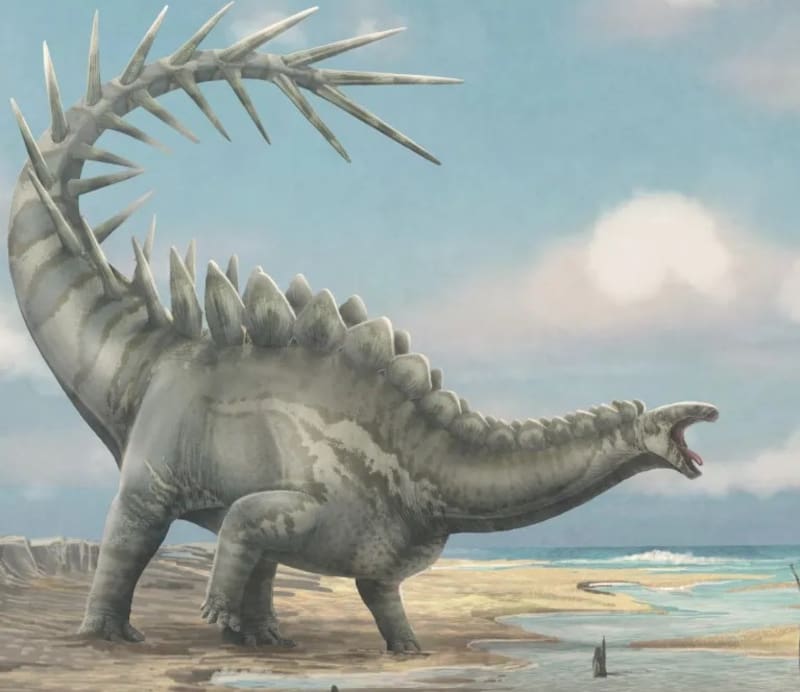 Así lucía el "dinosaurio de metal". Fuente: Adrián Blázquez / Fundación Dinópolis.