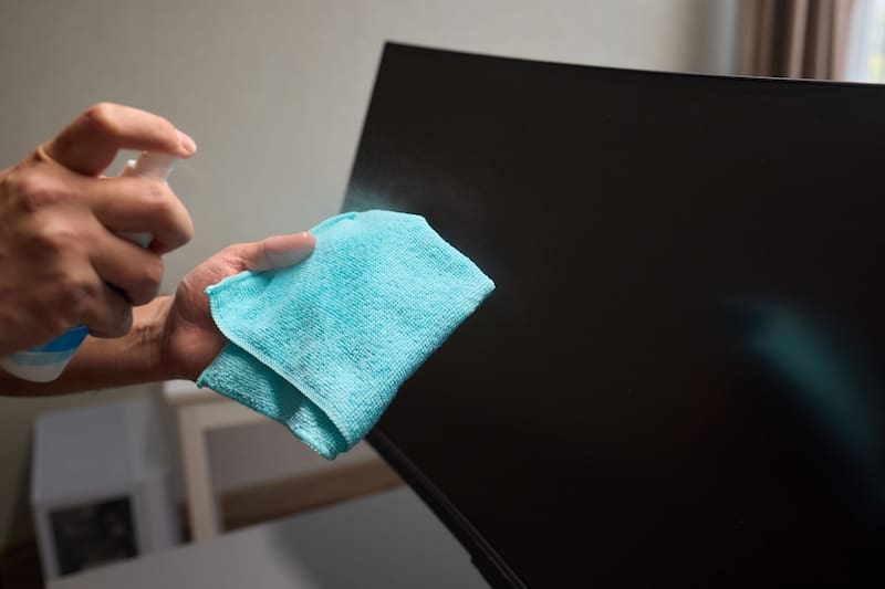 El truco para limpiar la pantalla de la televisión y que quede como nueva.