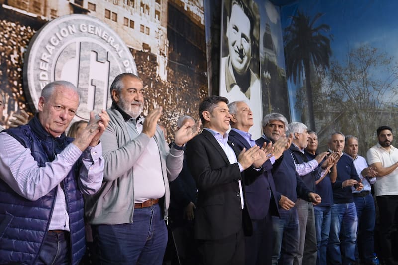 Kicillof junto a Daher en la CGT