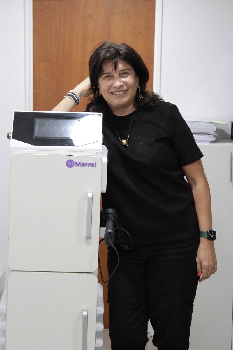 Dra. Maffei junto a "Pachi"