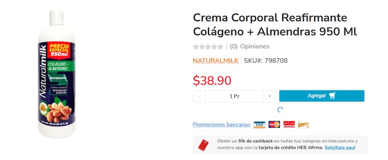 La crema está pensada para quienes buscan un tratamiento anti-edad sin recurrir a productos caros o invasivos. Foto: heb.com.mx