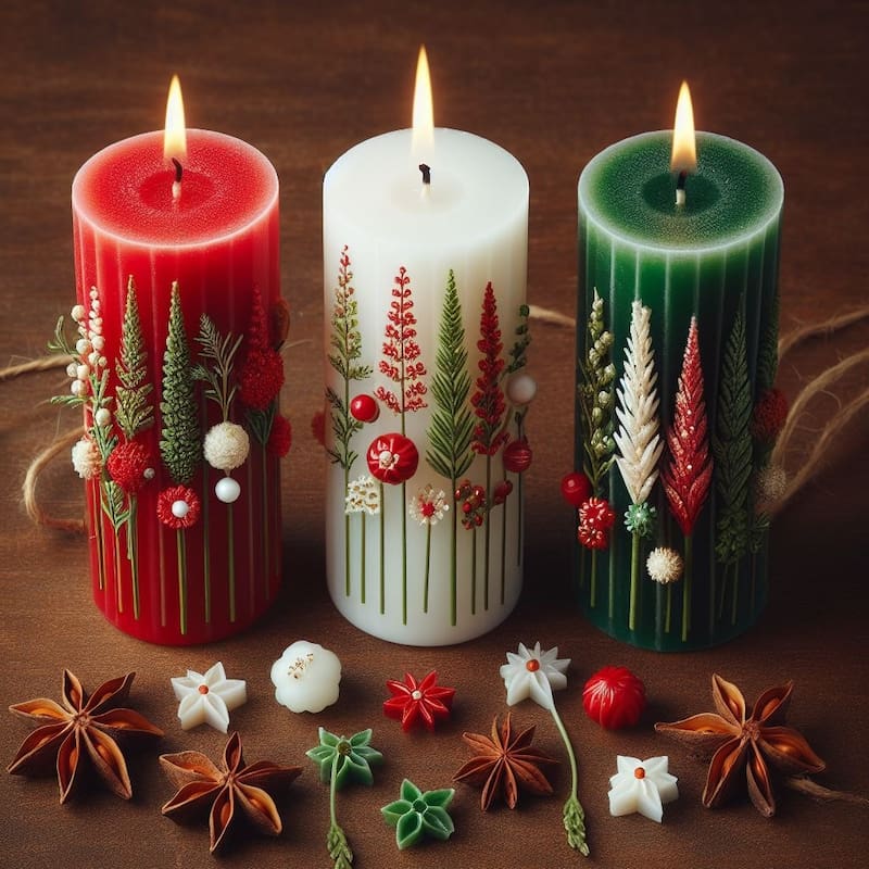 Velas de Navidad. Fuente: Bing AI.