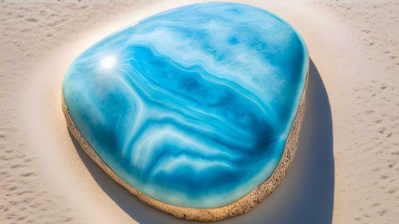 El larimar es de la República Dominicana y se utiliza popularmente de tratar la ansiedad y el estrés.