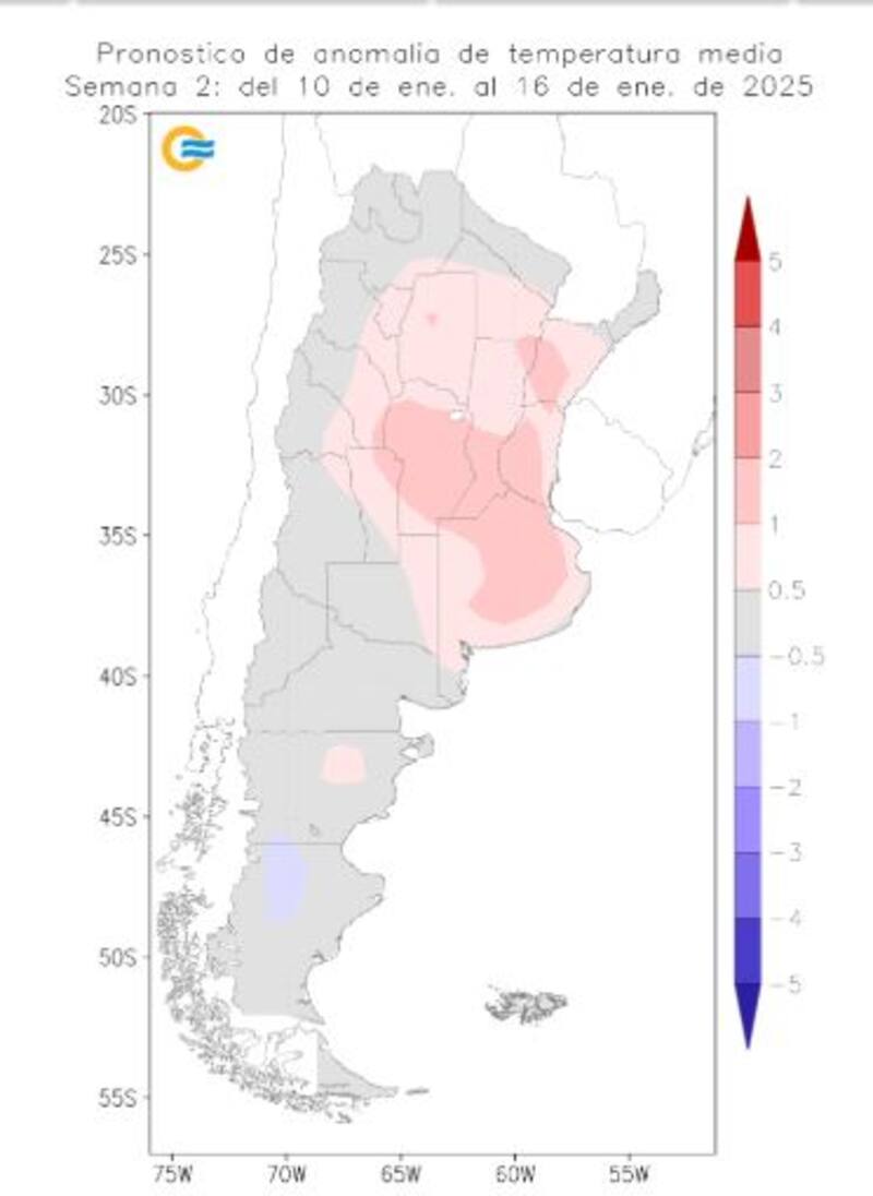 Las temperaturas estarán entre 2 y 3 grados por encima de la media en la tercera semana de enero.