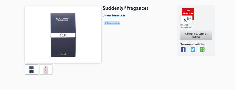 Lidl tiene esta opción económica que se parece al clásico Narciso Rodríguez For Her. (Foto: www.lidl.es).