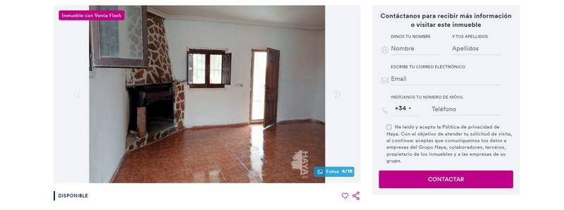 Así luce una de las habitaciones de este chalet amplio que CaixaBank tiene disponible. (Foto: haya.es)