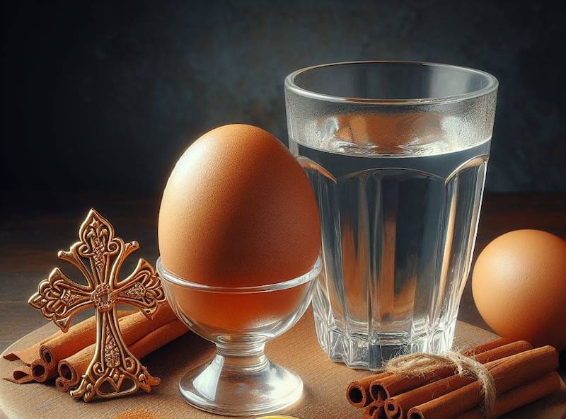Ritual del huevo. Fuente: Archivo
