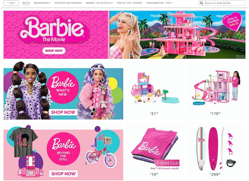 En la tienda de Amazon se puede encontrar casi todo el catálogo de la marca. Fuente: Amazon