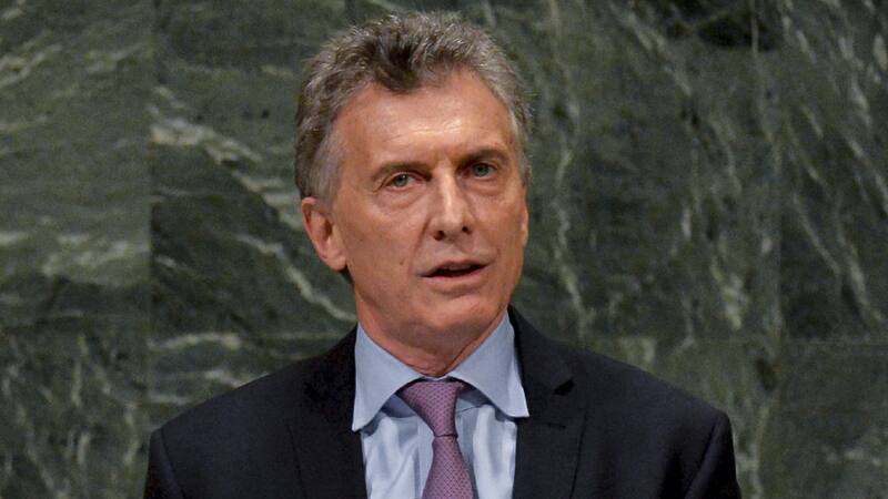 El presidente Mauricio Macri, durante su discurso ante la Asamblea