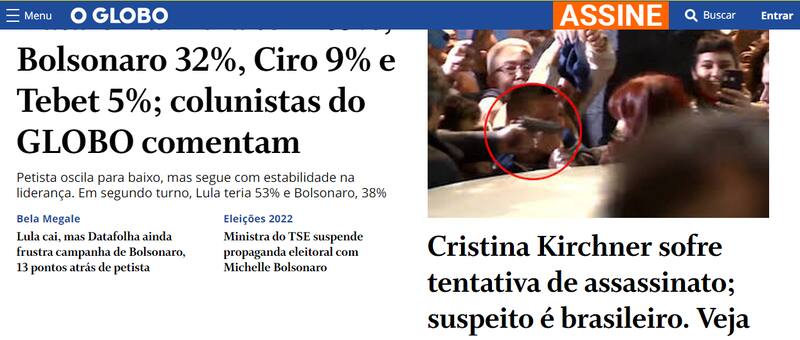 O Globo destaca que el acusado es brasilero