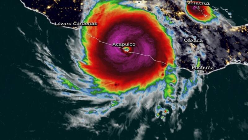 Huracán Otis. Fuente: archivo