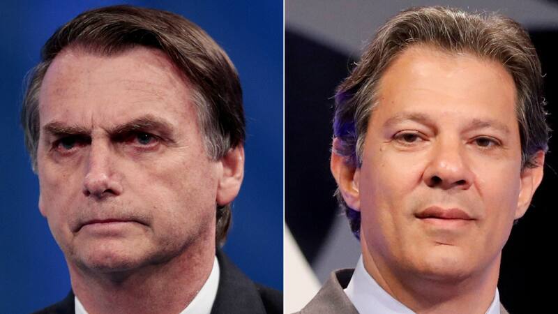 Los candidatos Jair Bolsonaro y Fernando Haddad se enfrentarán el 28 de octubre en ballottage presidencial