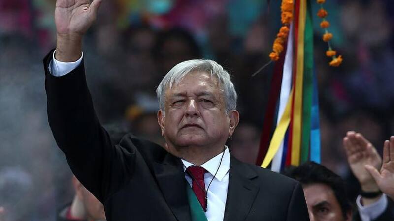 Lopez Obrador en la ceremonia de asunción como presidente de México
