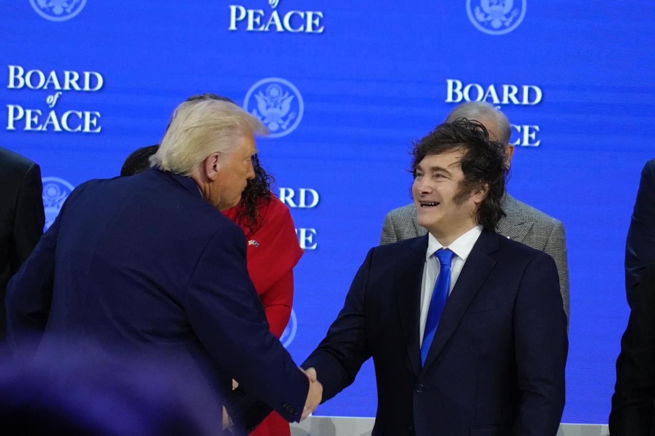 Donald Trump y Javier Milei en Davos