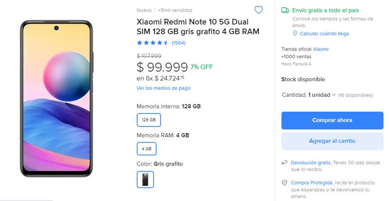 Fuente: Mercado Libre