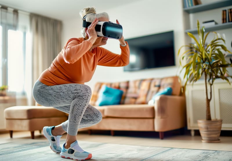 La realidad virtual en el exergaming crea entornos inmersivos que reducen la percepción de esfuerzo físico (Fuente: Freepik)