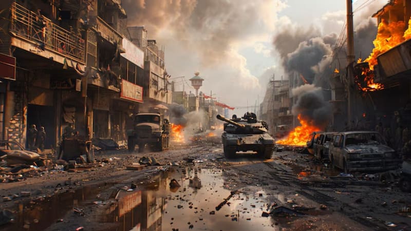 Guerras en distintas partes del planeta preocupan a la sociedad (Fuente: Inteligencia Artificial).