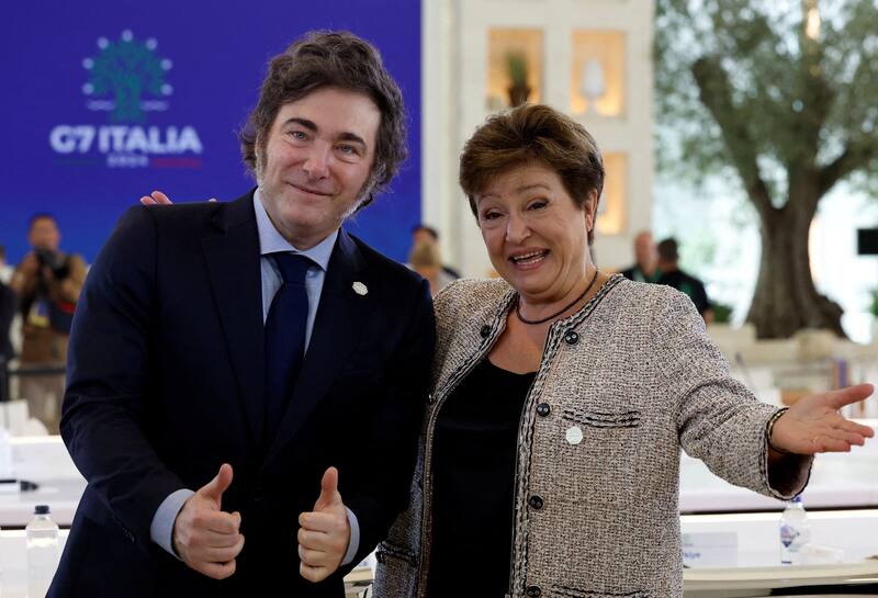 Javier Milei con Kristalina Georgieva: podrían volver a verse la próxima semana en Nueva York