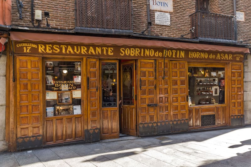 Sobrino de Botín es el restaurante más antiguo del mundo (Fuente: Shutterstock)