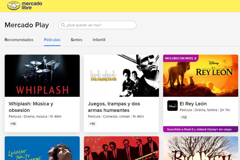 Mercado Play ya está disponible y es de acceso gratuito. Fuente: Mercado Libre.