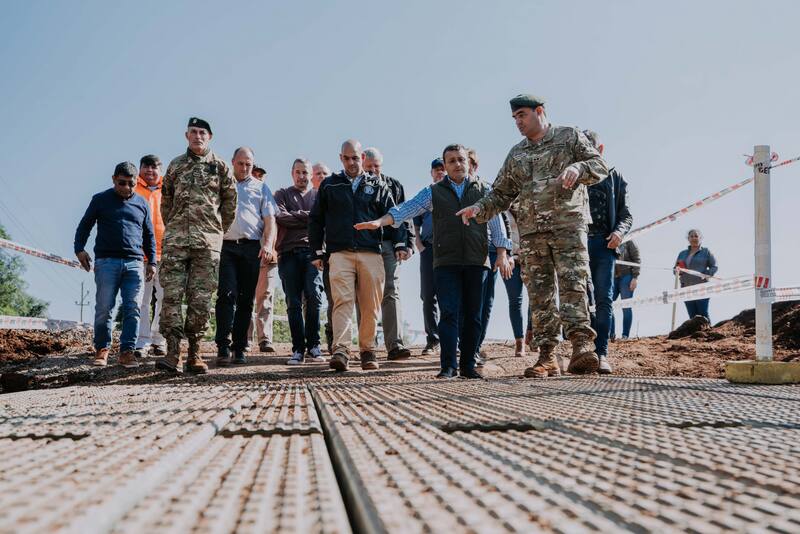 El equipo de ingenieros del Ejército desplegó a su personal en la obra de Misiones