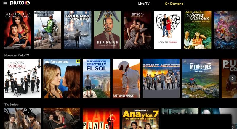 Pluto TV cuenta con una gran cantidad de series y películas.