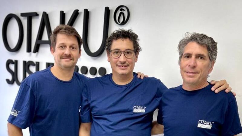 Guillermo Aguilar Peñalva, Pablo Kohan y Agustín Tomasini, socios de Otaku Sushi