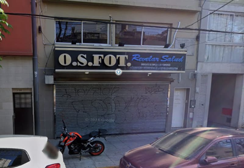 El frente de la Obra Social de Fotógrafos, ubicado en el barrio porteño de Villa Crespo (Google Maps)