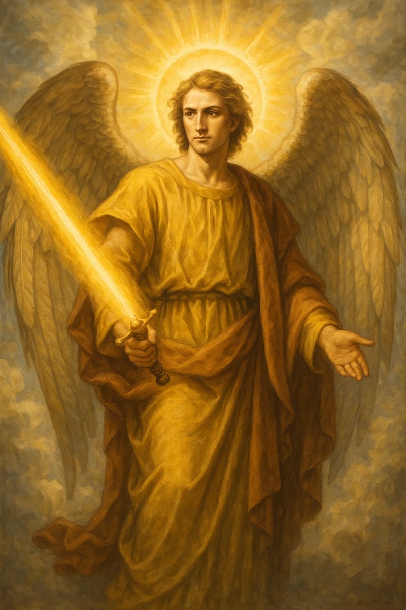 Ilustración del arcágel Jofie. Fuente: ChatGPT.