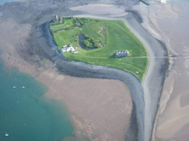 Vista aérea de la pequeña isla inglesa.