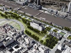 Falta sólo un paso para que muden la estatua de Juana Azurduy que reemplazó a Colón