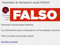 Alertan por correos falsos que buscan robar datos personales utilizando la devolución de Fonasa