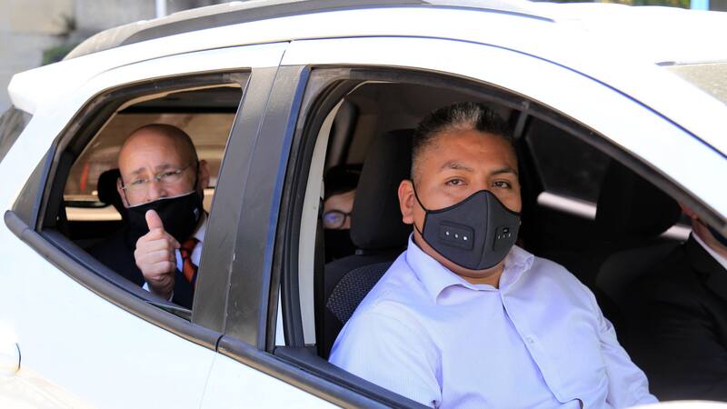 El policía Luis Oscar Chocobar en los tribunales de Comodoro Py (foto de archivo).