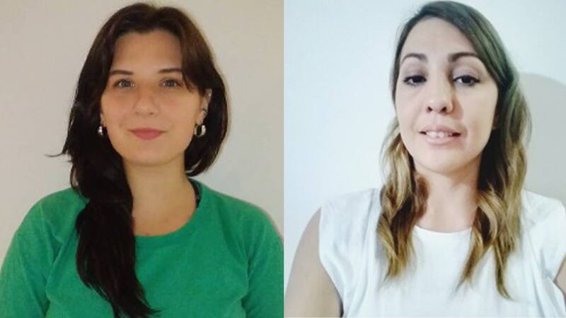 Lucía Pardal (25) y Brenda Torrez (32).