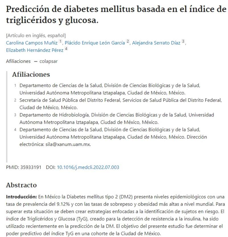 Abstracto del estudio científico. Fuente: NIH.