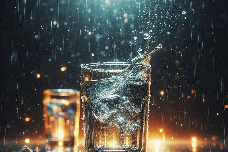 Agua de lluvia. Fuente: Bing AI.