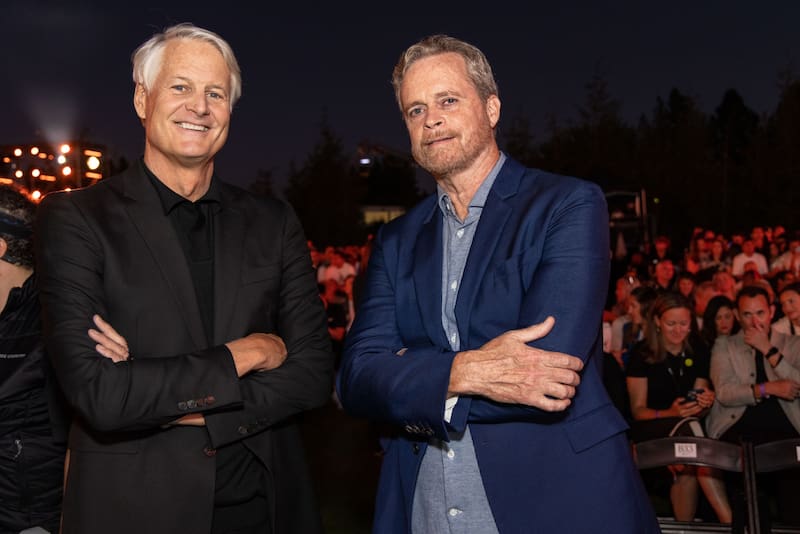 John Donahoe y Mark Parker el 8 de septiembre de 2022. Fotógrafo: Tom Hauck/Getty Images