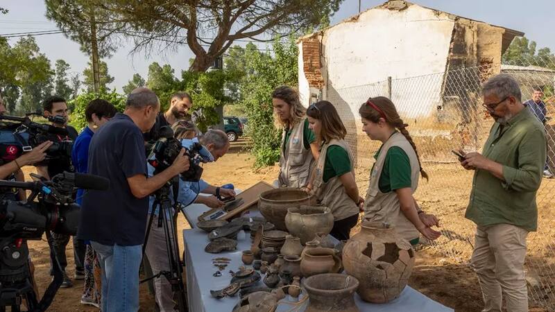 Presentación de los nuevos hallazgos en el propio yacimiento, en el mes de junio.