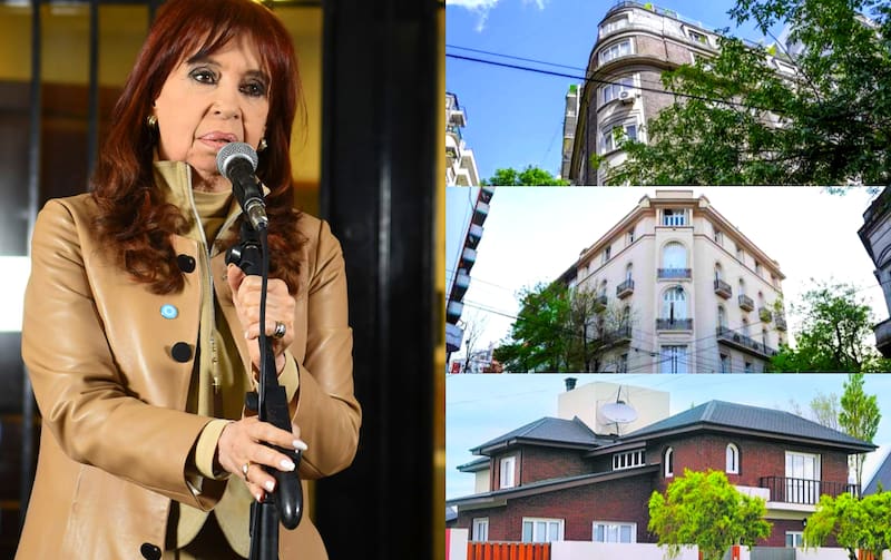 Estas son tres de las propiedades que posee la familia Kirchner, tal como evidenció la exmandataria en sus declaraciones juradas (Fuente: Archivo).