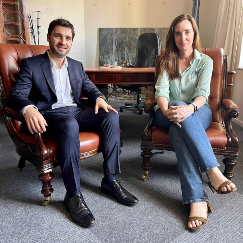 El chubutense Ignacio Torres se reunió con la Vicepresidenta electa Victoria Villarruel
