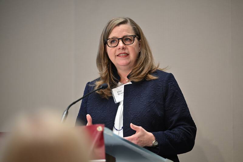 Michelle Bowman afirmó que los datos recientes "no han mostrado señales claras de impactos significativos de los aranceles y otras políticas". Foto: Fed.