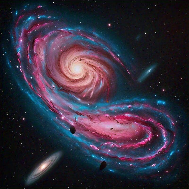 Ilustración de un espacio intergaláctico. Fuente: IA Imagined.