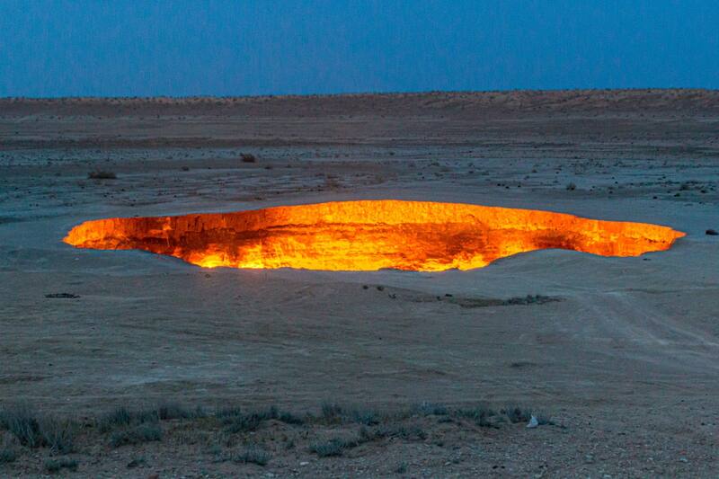 Las Puertas del Infierno en Turkmenistán. Fuente: Shutterstock.