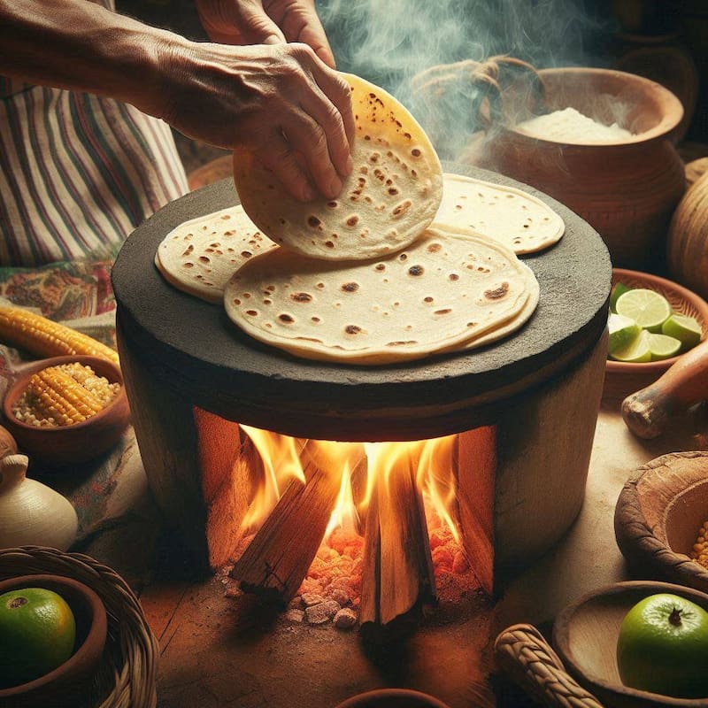 Tortillas tradicionales. Fuente: Bing AI.
