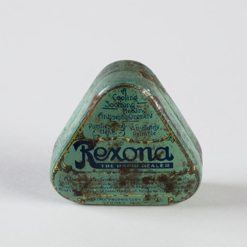 El ungüento Rexona marcó el debut de la marca en el mercado australiano en 1908