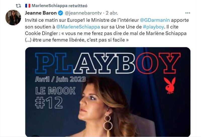 La imagen que retuiteó la ministra francesa.