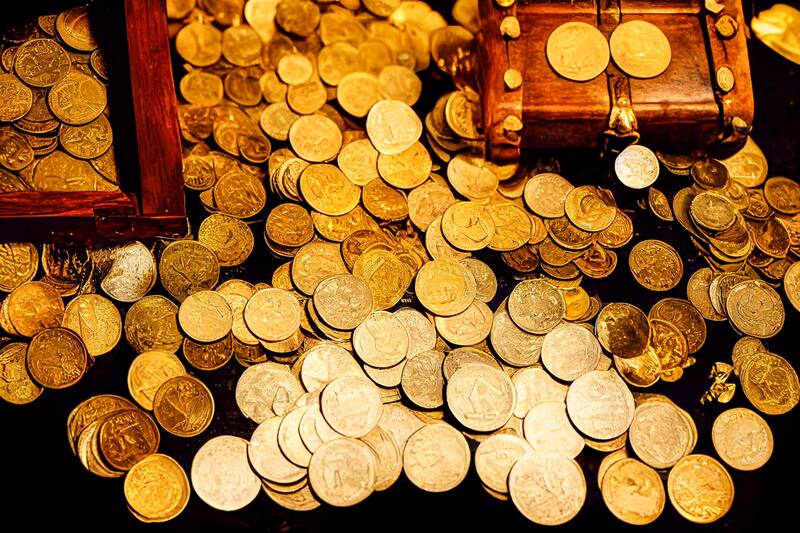 La colección de monedas de oro encontrada es una de las más grandes del mundo. Fuente: Archivo.