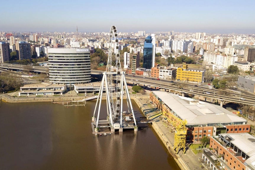 La Rueda Buenos Aires estará en el Dique 1 de Puerto Madero.