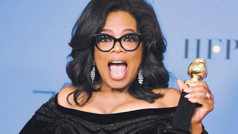 Oprah Winfrey el domingo durante la ceremonia de los Globo de Oro