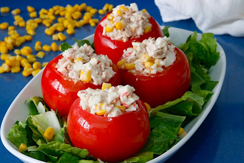 El tomate relleno es ideal para la noche.